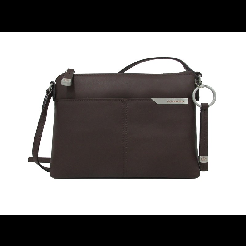 Gigi Fratelli Clutch i italiensk skind Kastanje 1