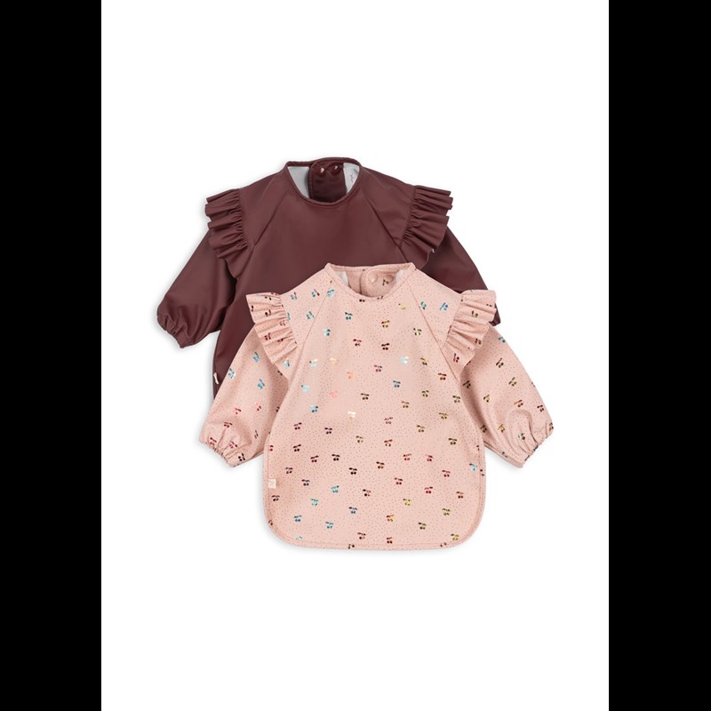 Konges Sløjd Haklapp med Ärmar 2-Pack Rosa 6 mdr. - 12 mdr. 1