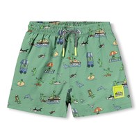 Molo Badeshorts Niko UV 50+ Grönt mönster Str. 98-104 1