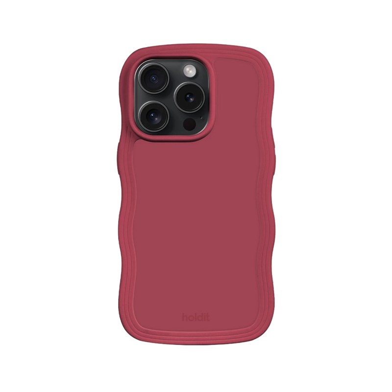 Holdit Mobilfodral Wavy Röd Iphone 15 Pro 1