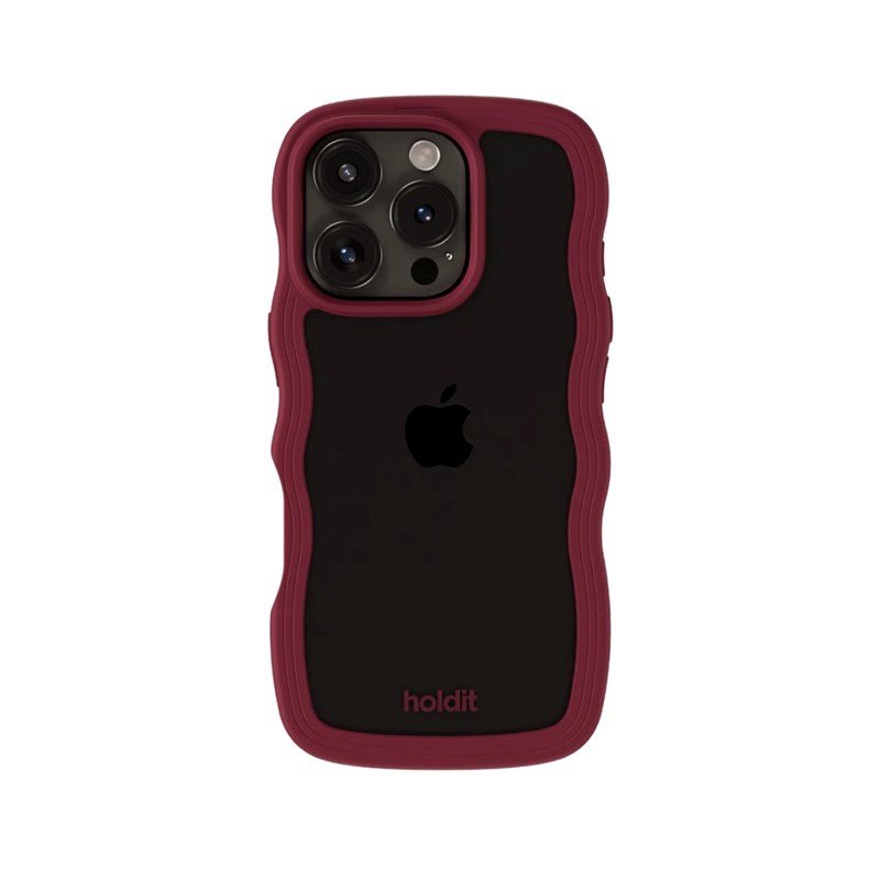 Holdit Mobilcover Wavy Bordeaux Iphone 16 Pro Max 2