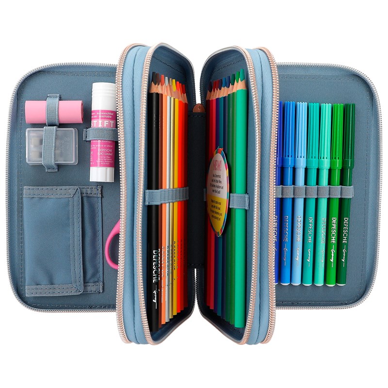 TOPModel Penalhus 3-lags Hund Blå 7