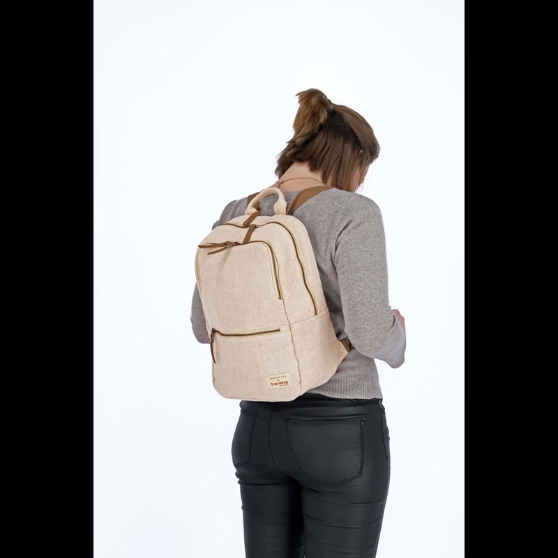 travelite Rygsæk Hempline L Beige 13" 6