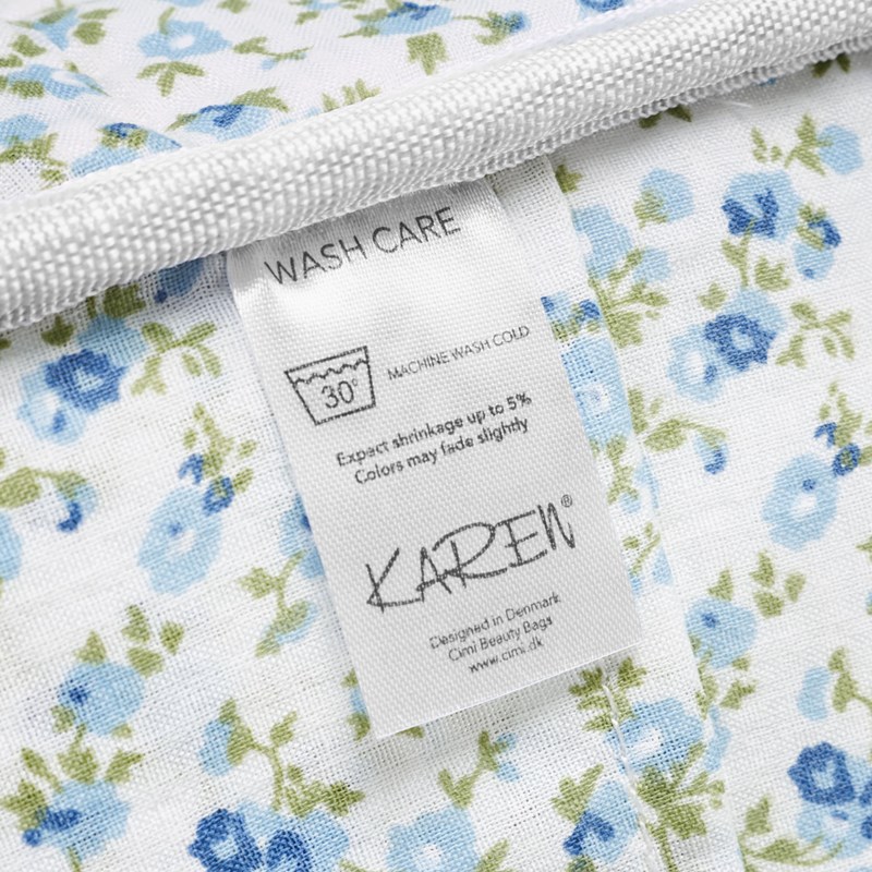 Karen Toilettaske  Hvid/grøn 7