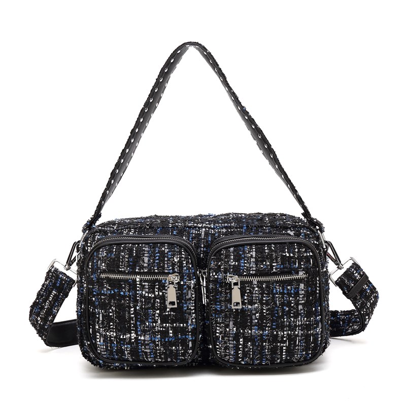 Noella Crossbody Celia Tweed Blå 1