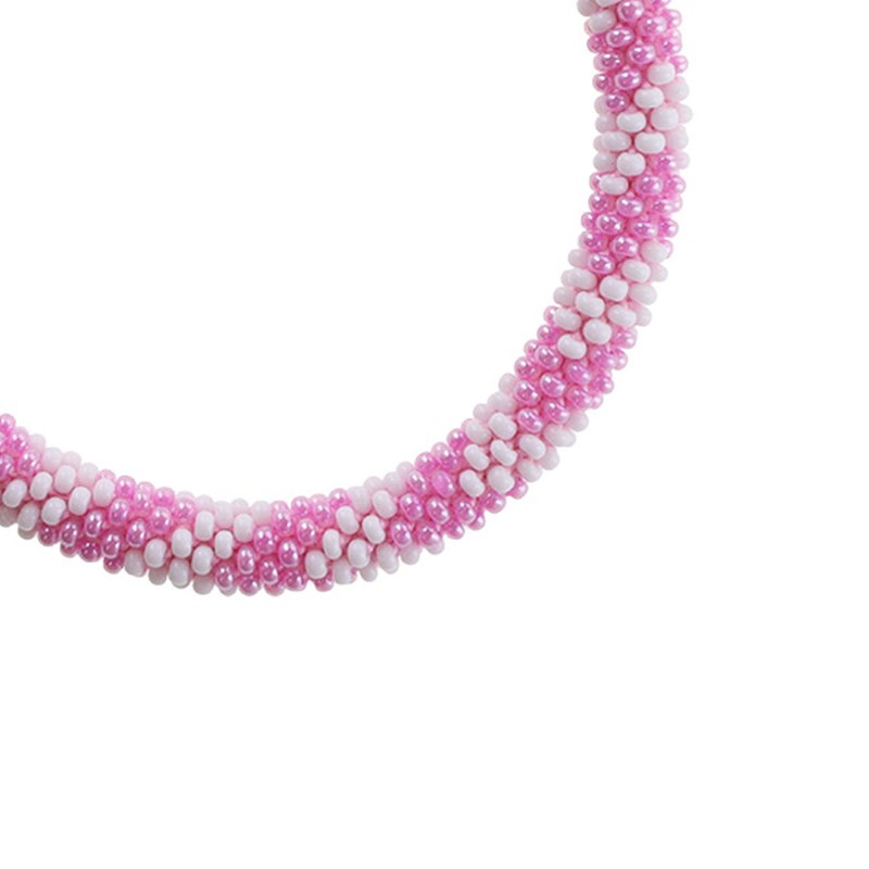 By Stær Armband Nepal Nr. 1167 Rosa/vit 2
