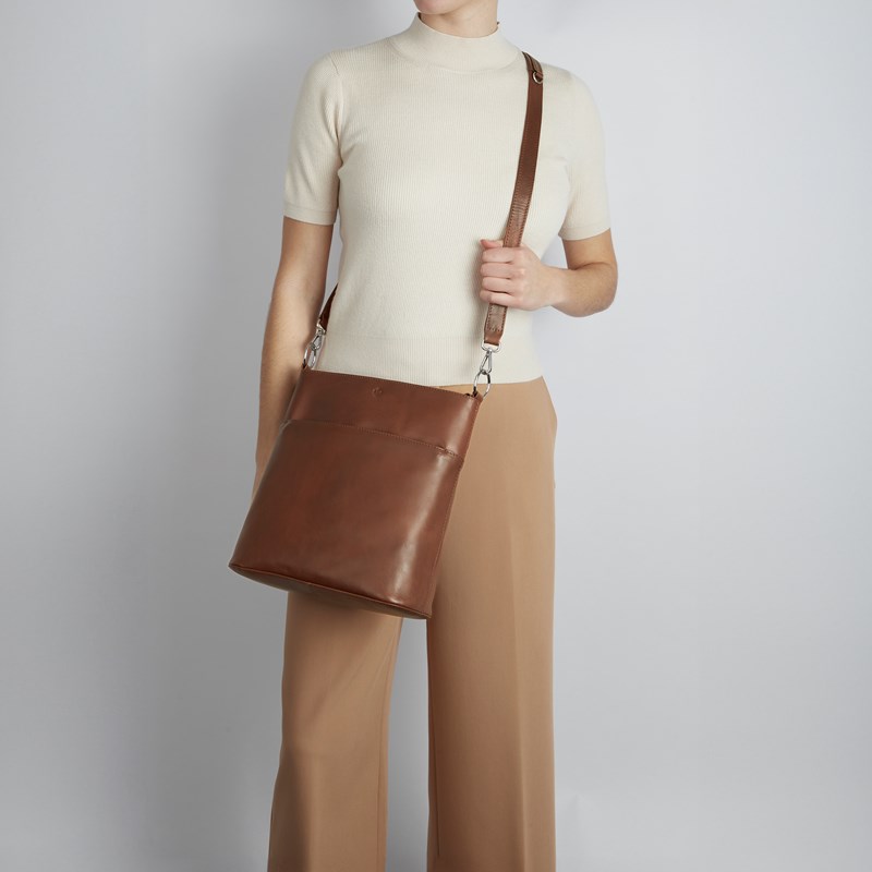 Aura Skuldertaske Toulouse Hobo  Cognac/brun 2