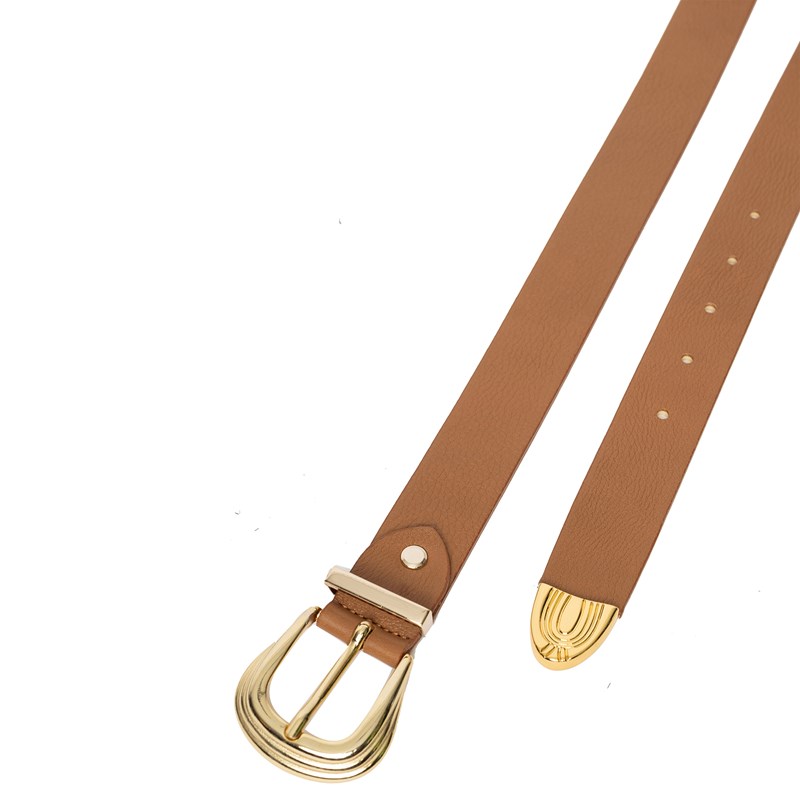 RE:DESIGNED Bælte Flykra Cognac 85 Cm 3