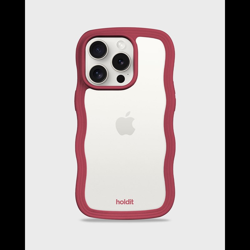 Holdit Mobilcover Wavy Rød/Hvid iPhone 14 Pro 1