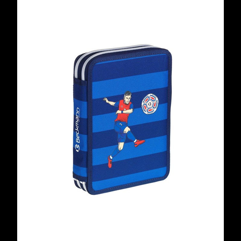 Beckmann Penalhus m/indhold-dobbelt Blå/lyseblå