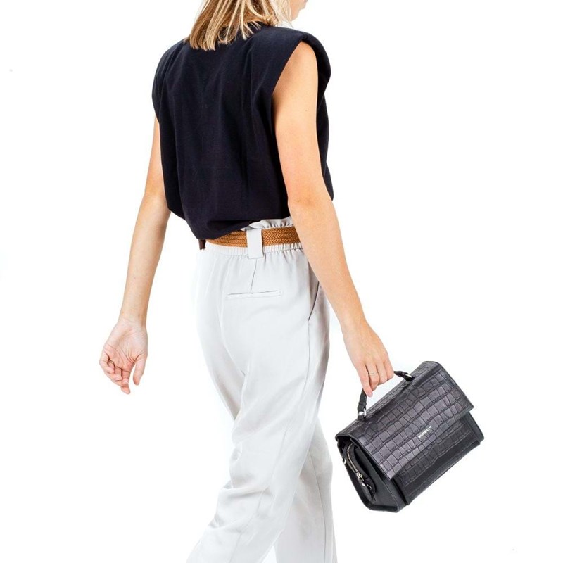 Burkely Håndtaske Citybag Croco Caia Sort/Croco 4