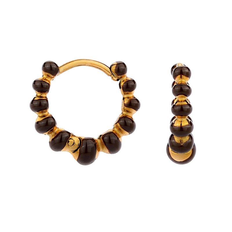 Conmé Øreringe Barcelona small Brun 2