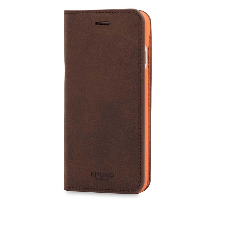 Knomo Mobilcover Leather Brun iPhone 6/6S/7/8/SE 1