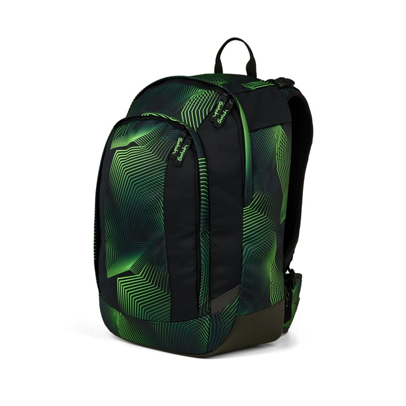 Satch Skolväska Air Seismic Green Grönt mönster 7