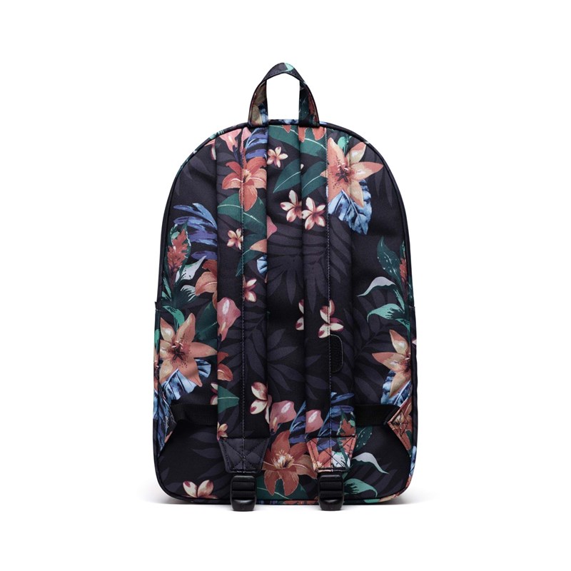 Herschel Rygsæk Heritage Sort/med blomster 4