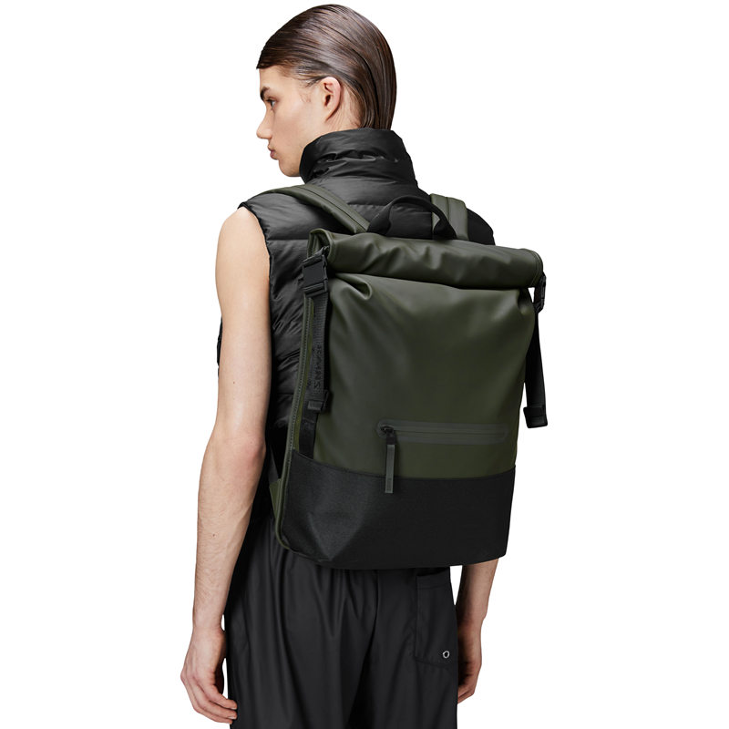 RAINS Ryggsäck Trail Rolltop Grön 2
