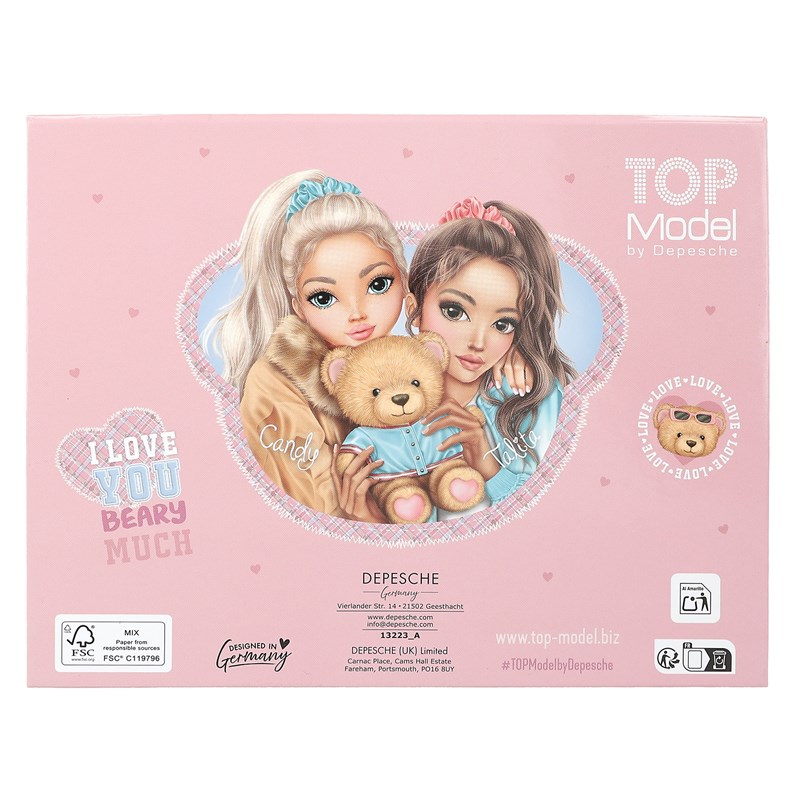 TOPModel Box m. skrivartiklar TEDDY Rosa 6