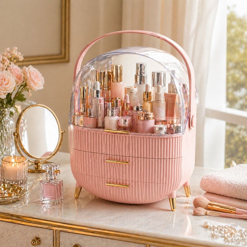 UNIQ Organizer makeupbox retro Rosa 5