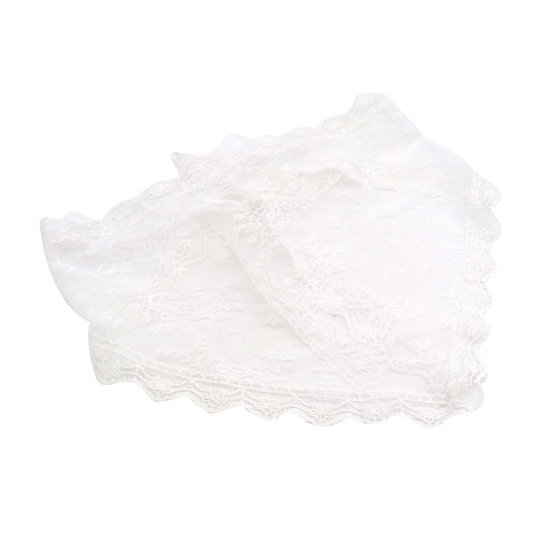 Conmé Blondetørklæde Hvid blomst 3