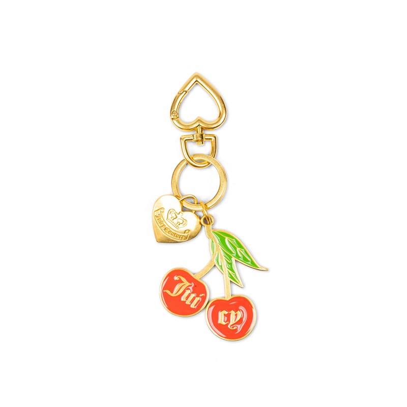 Juicy Couture Bag Charm Kirsebær  Guld