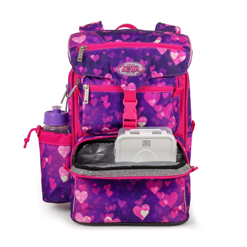 JEVA Skoletaske Beginners Blå/Rød/Sort 6