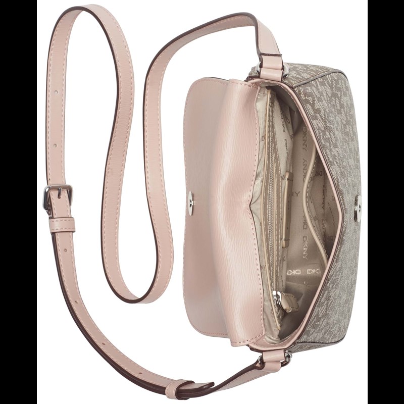 DKNY Skuldertaske Bryant Logo Brunt mønster 4