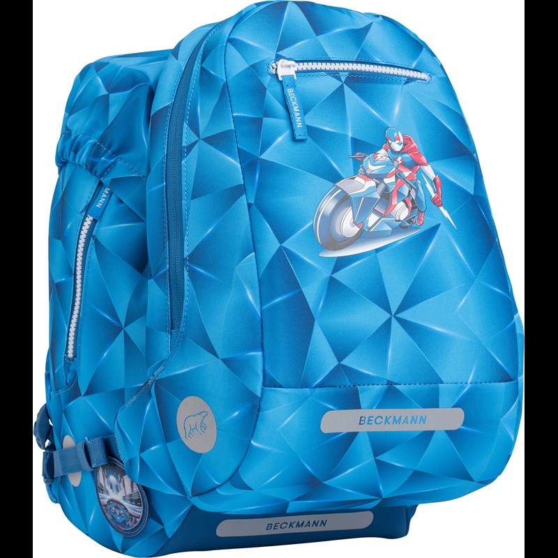 Beckmann Skolväskeset Classic Bl. Light Blå/Röd 6