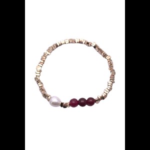 Conmé Armbånd Frida Pearl Mørk Bordeaux