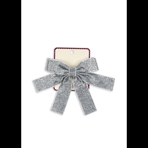 Konges Sløjd Hårrosett Glitter Velour Silver