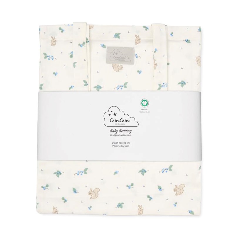 Cam Cam Copenhagen Sängkläder Baby Blueberries Beige/blå 70x100 4