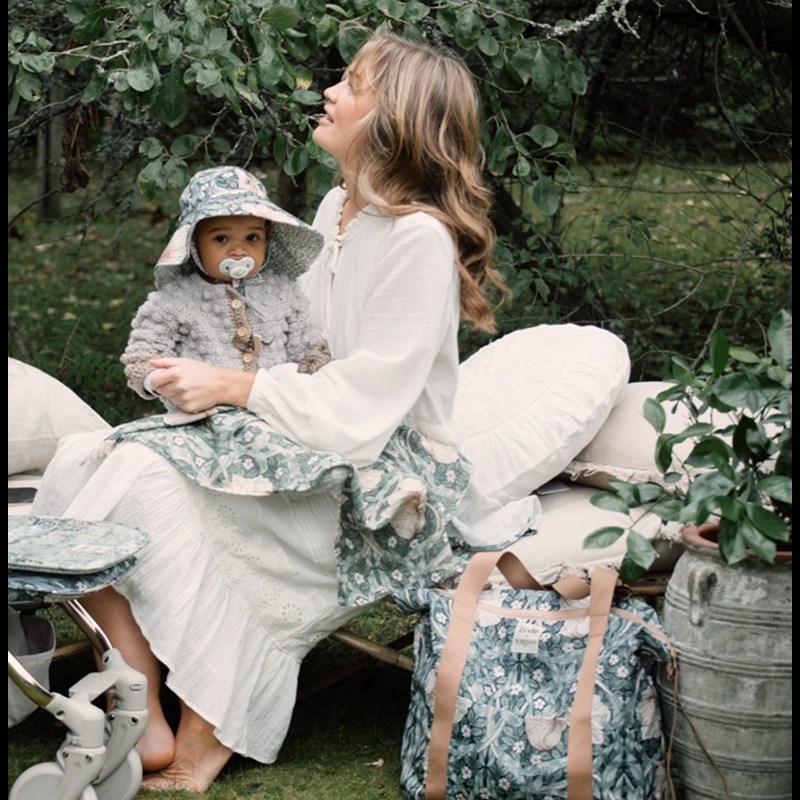 Elodie Babytæppe Muslin Bamboo Grøn mønster 4