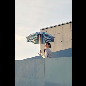 Hoffmann Paraply lang Clima M&P Blå strib alt image