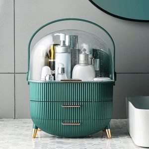 UNIQ Organizer makeup boks retro Mörkgrön alt image