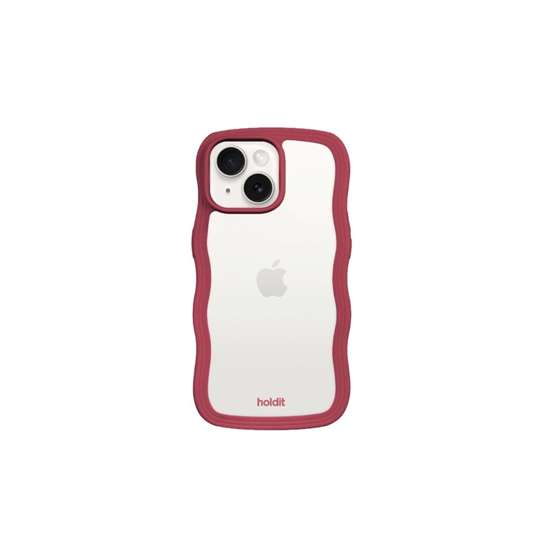 Holdit Mobilfodral Wavy Röd/Vit iPhone 13/14/15 1