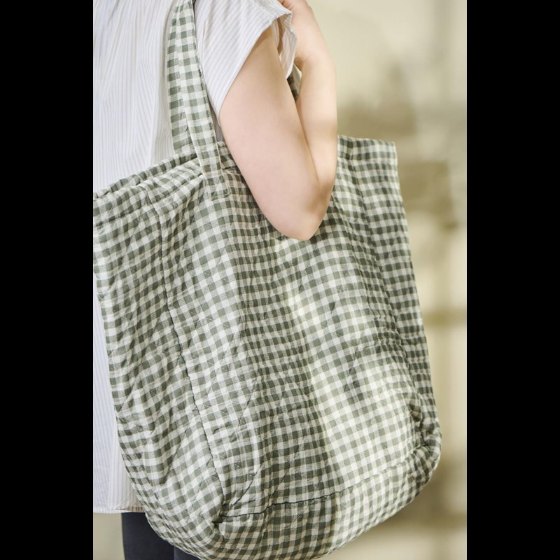 Ib Laursen Shopper Quiltet Beige/grön 2