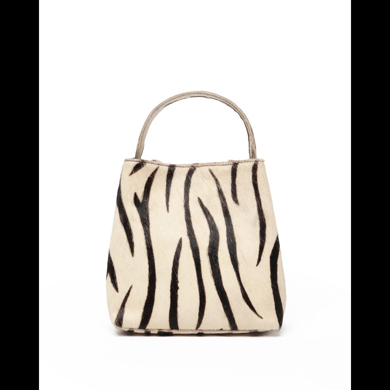 Núnoo Håndtaske Small Chiara Sort strib 1