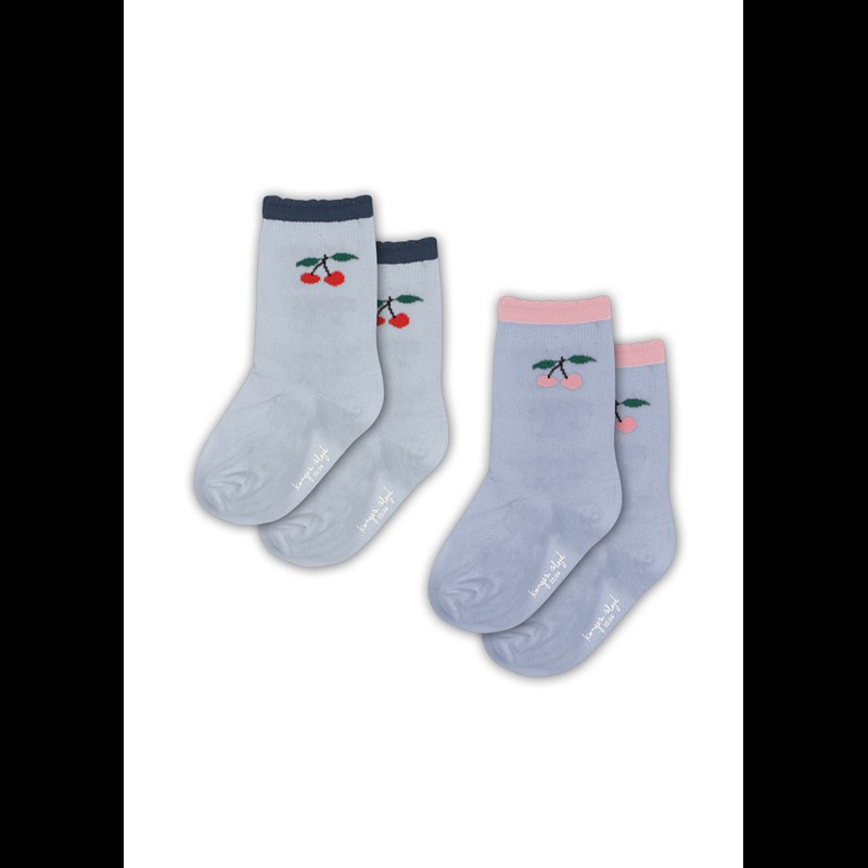 Konges Sløjd Strumpor Jaquard 2-Pack Lila Str. 17-18