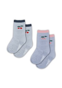 Konges Sløjd Strumpor Jaquard 2-Pack Lila Str. 17-18