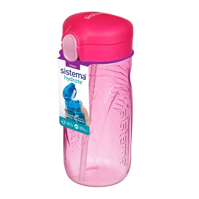 Sistema Drikkeflaske Tritan Quick Flip Pink 3