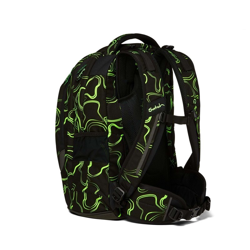Satch Skoletaske Pack Green Supreme Sort- Neon 7