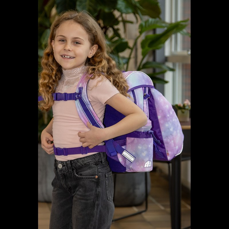 JEVA Skoletaskesæt Intermed Unicorn Lilla 9