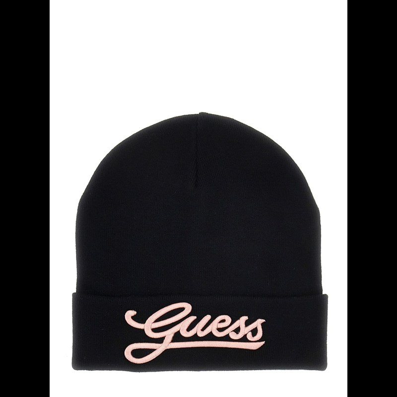 Guess Mössa Beanie Svart/rosa Str M 1