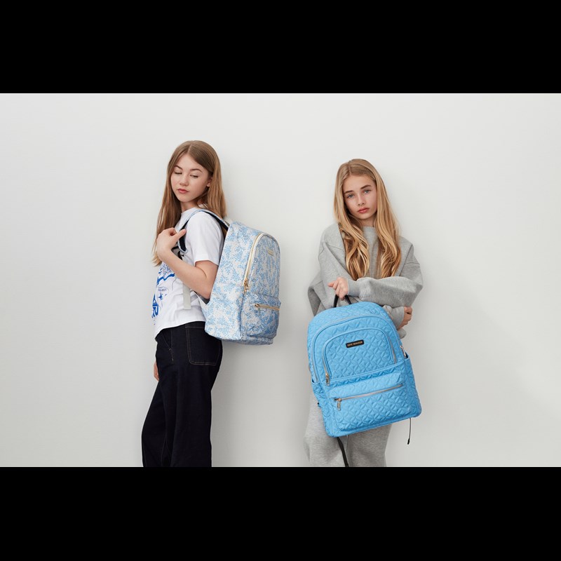 Sofie Schnoor Skoletaske Tara Blå Blomst 5