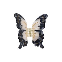 By Stær Hårklämma Papilio Fjäril Vit/Svart 1