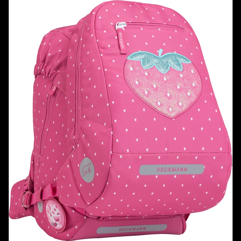 Beckmann Skoletaske Classic Strawberry Pink mønster 7