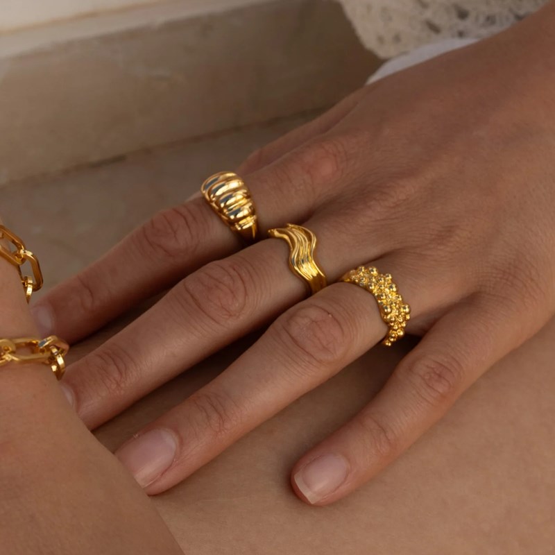 Winther Studio Ring Large Pompa Guld 2