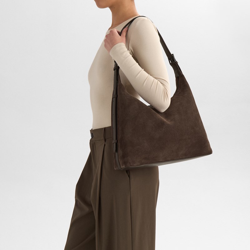 MARKBERG Skuldertaske TribecaMBG Suede M. Brun 14" 8