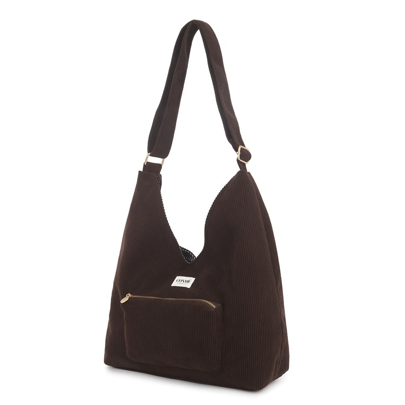 Conmé Skuldertaske Nanna pocket M. Brun 2