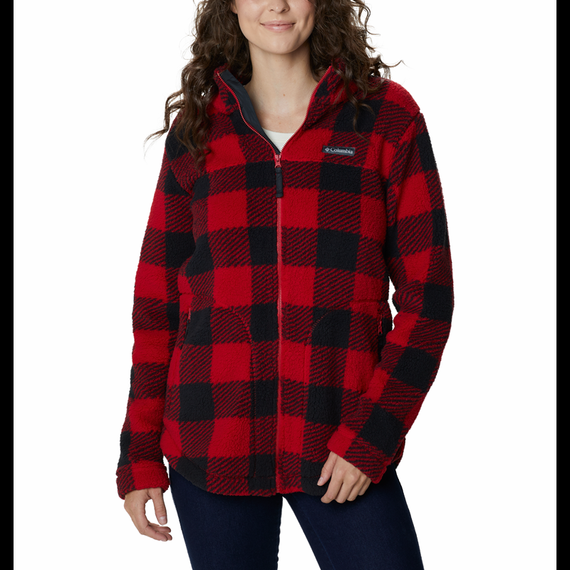 Columbia Fleece med lynlås Mountain Wes Rød tern Str S 1