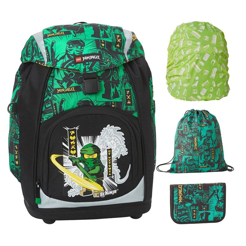 LEGO Bags Skoletaskesæt Nielsen Ninjago Grøn